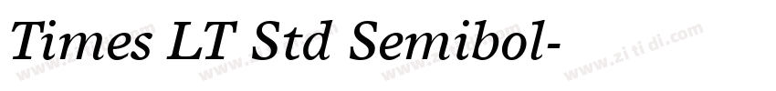 Times LT Std Semibol字体转换